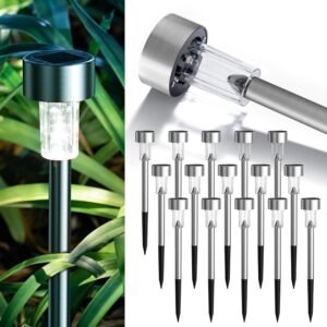 GIGALUMI 16 Pack Solar Lights Outdo...