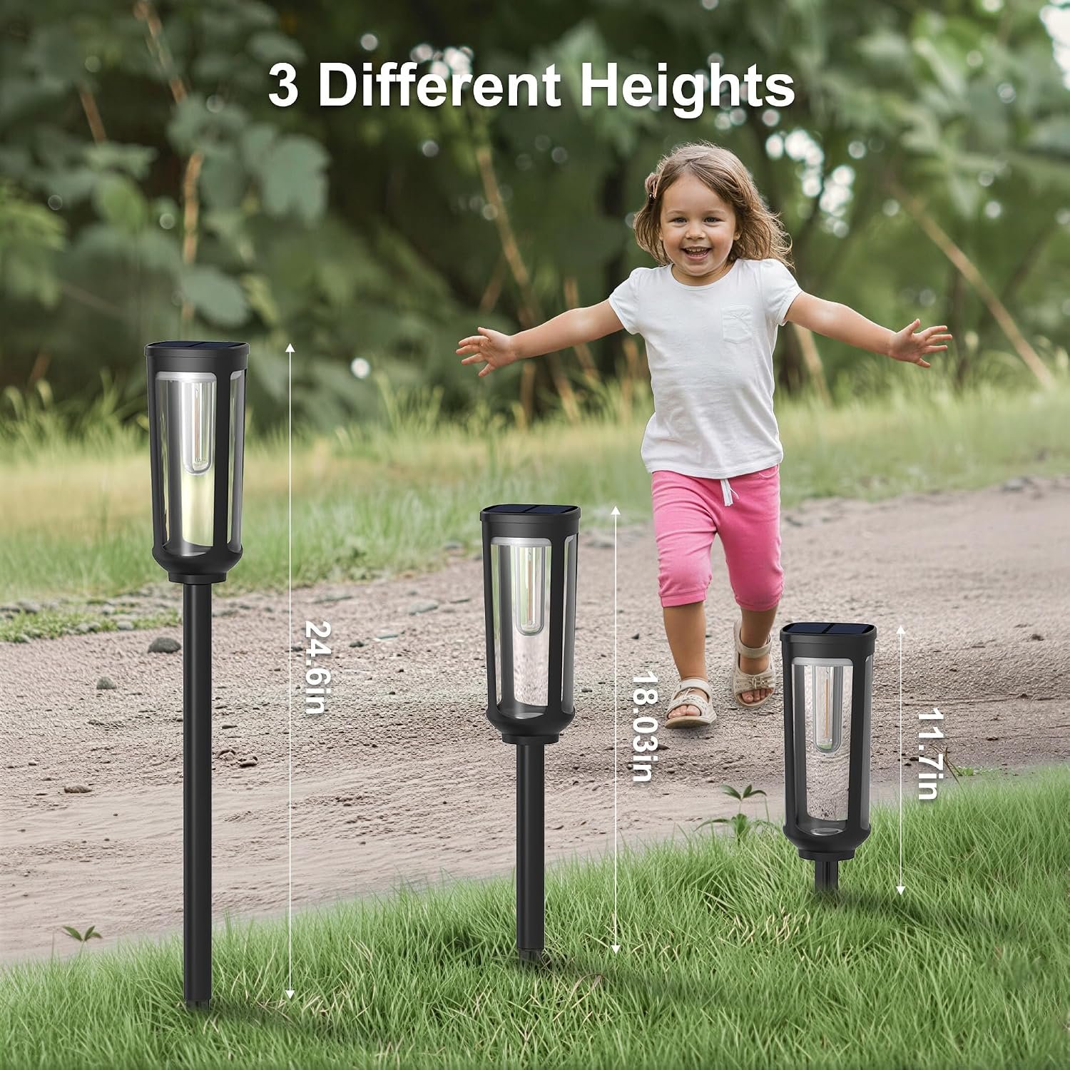 JEJOT Solar Pathway Lights Outdoor Waterproof, 8 Pack Solar Walkway Lights | Solar Light outdoor for Lawn Yard Garden Patio Driveway Decor Landscape, Warm White - Image 6