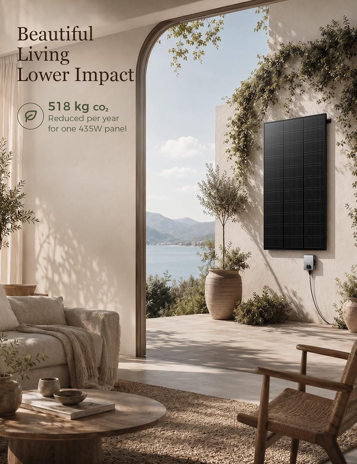 435 Watt Solar Panel, 435W Solar Panels for Home, Cabin, Patio, Shed and Off-Grid Power, High-Output N-Type Monocrystalline Solar Panels for 24V/48V Backup Power and Outdoor Use - Image 3