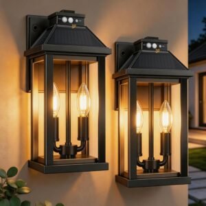 Solar Wall Lights Outdoor with 3 Li...