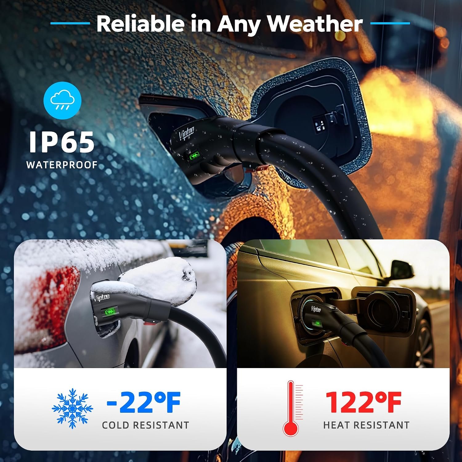 Tesla to J1772 Adapter, 60A 250V, Charging Status Display, UL 2252 Tested | For J1772 EVs; 60A/250V Level 2; Works with Tesla Mobile/Wall Connectors and Destination Chargers; Dual lock; SGS Tested - Image 3