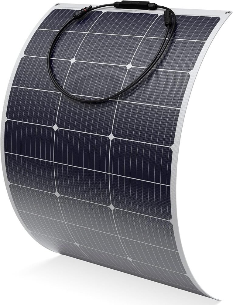 Solarapex 100W Fiberglass Flexible Solar Panel,ETFE Coated Lightweight Mono | 270° Flexible Design with IP68 Waterproof ETFE Coating for 12V Battery Charging, RV, Boat, Marine, Camping & Off-Grid