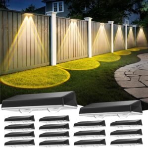 Solar Fence Lights Outdoor, 16 Pack...