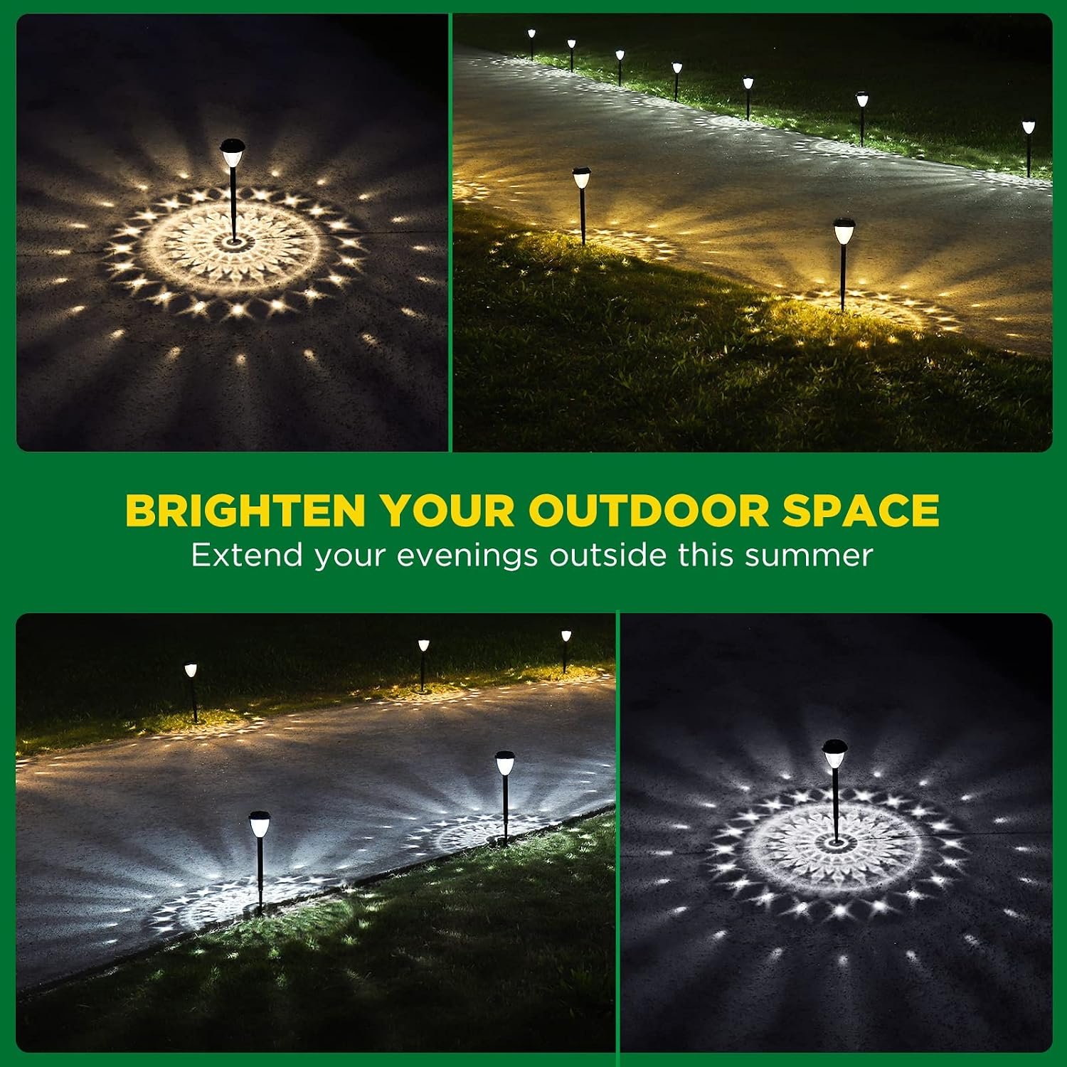 URAGO Super Bright Solar Lights Outdoor Waterproof-10 Pack, Dusk to Dawn Up to 12 Hrs Solar Powered Outdoor Pathway Garden Lights Auto On/Off, LED Landscape Lighting Decorative for Walkway Patio Yard - Image 2