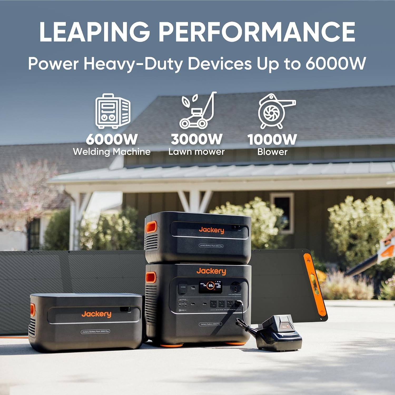 Jackery Explorer 2000 Plus Portable Power Station, 2042Wh, 3000W AC Output | LiFePO4 Battery, Expandable to 24kWh, UPS Home Backup, Solar Generator for Emergency, Camping, RV (Solar Panel Optional) - Image 6