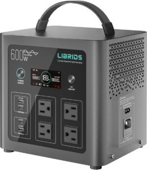 LIBRIDS Portable Power Station 640W...