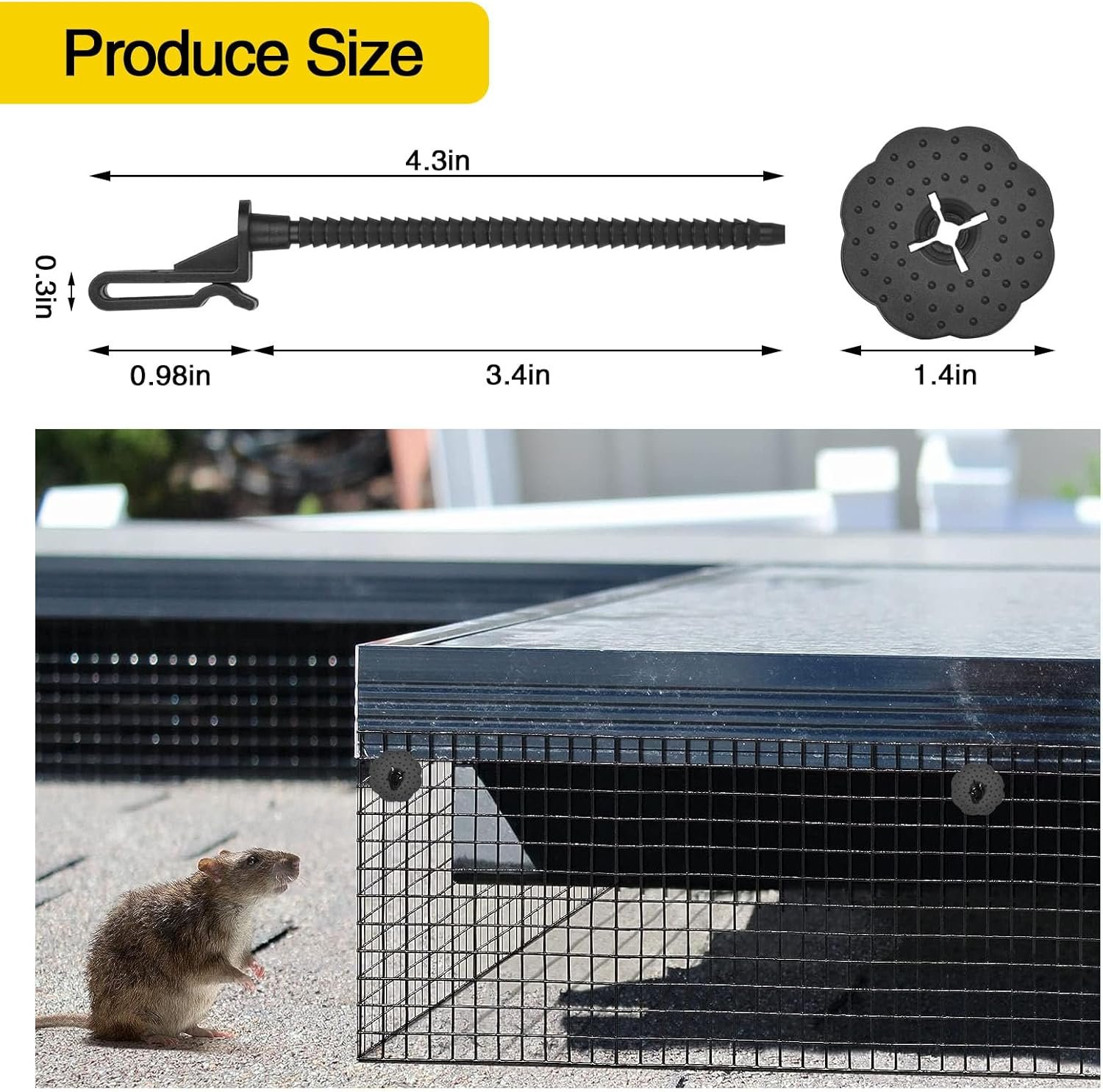 100 Sets Nylon Fasteners Clips for Solar Panel Bird Guard,Critter Guard Clips for Attaching Wire Mesh to Solar Panels,Solar Guard Clips, Solar Panel Clips for Squirrel Proof Bird Fence - Image 3