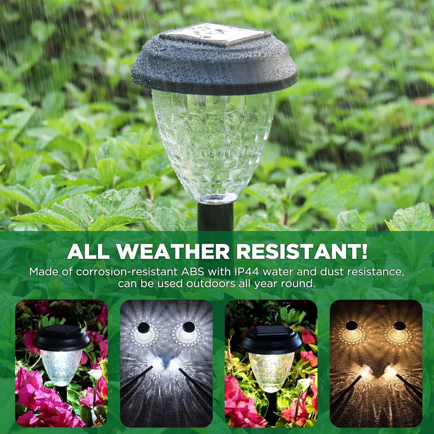 URAGO Super Bright Solar Lights Outdoor Waterproof-10 Pack, Dusk to Dawn Up to 12 Hrs Solar Powered Outdoor Pathway Garden Lights Auto On/Off, LED Landscape Lighting Decorative for Walkway Patio Yard - Image 6
