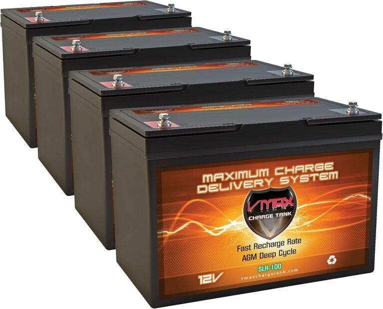 QTY4 VMAX SLR100 AGM deep cycle SLA battery 12 Volt 100Ah ea.(400Ah total) Maintenance free sealed batteries for Use with PV Solar Panels, wind turbine, UPS backup generators and other applications