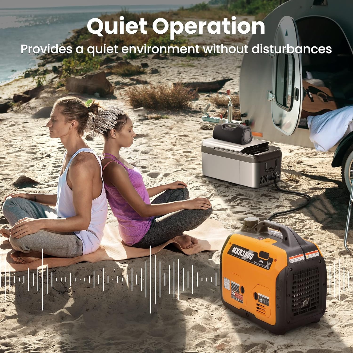 MaXpeedingrods 3500 Watt Portable Inverter Generator EPA Compliant,Gasoline | Compact and Lightweight for Home Backup Power, Outdoor Camping, RV and Trailer, MXR3500, CO Sensor, Gas Powered - Image 4