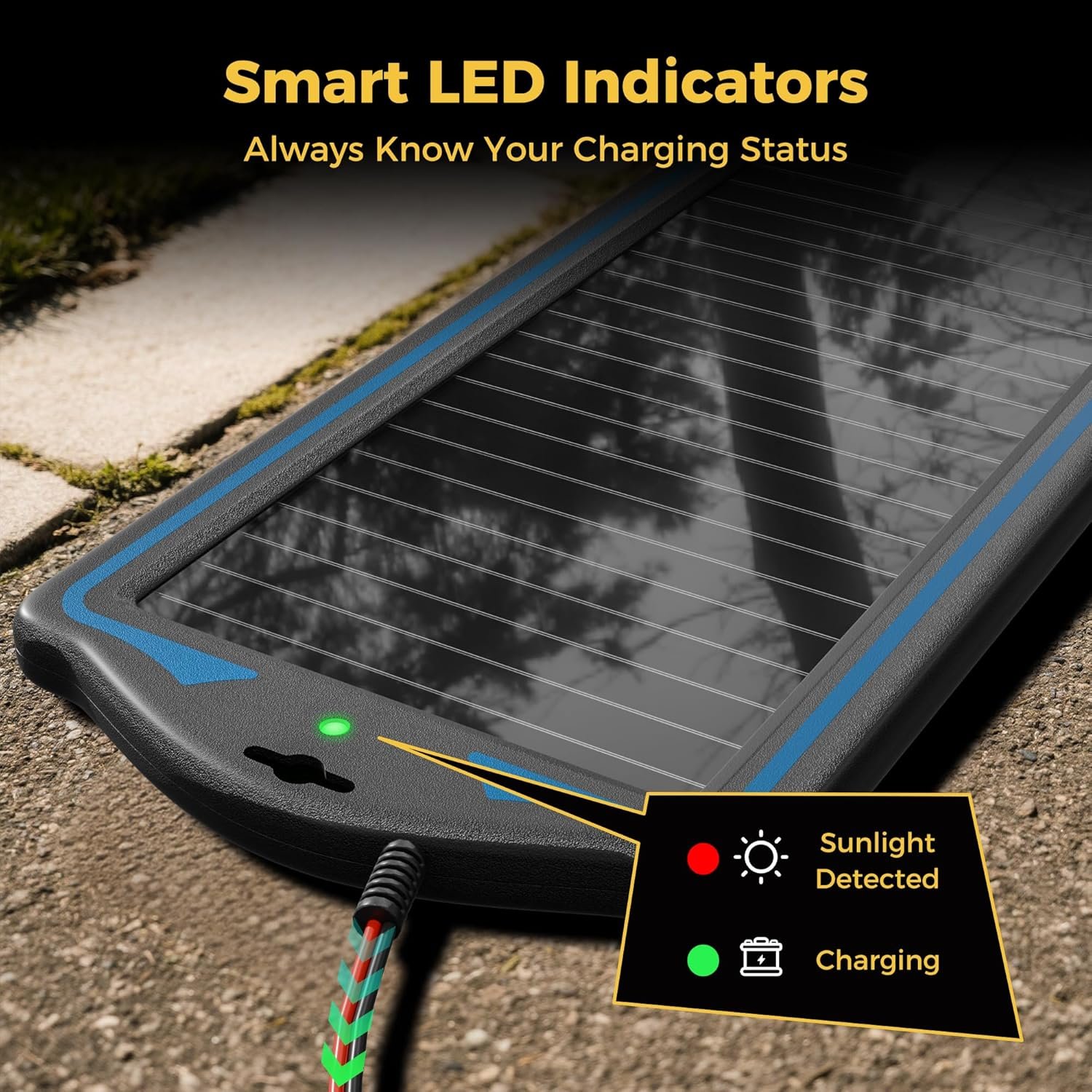 12V Solar Battery Charger Trickle Maintainer Kit for Car | Prevents Overcharging with Smart Controller | Waterproof Portable Solar Panel Kit | Fits 12V Batteries for Boats, RVs & More - Image 5