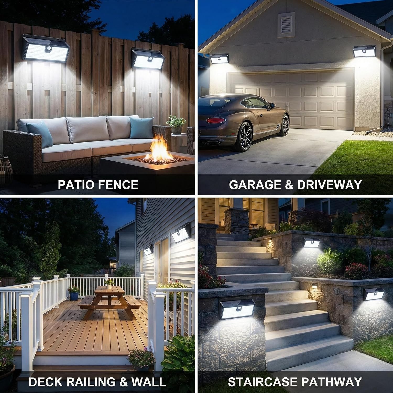 Solar Flood Lights Outdoor Motion Sensor, 452 LED Solar Security Lights with 26FT PIR Sensor, 270° Wide Angle, 30% Solar Conversion, IP65 Waterproof, 3 Modes for Yard Garage Fence Patio, 2 Pack - Image 7
