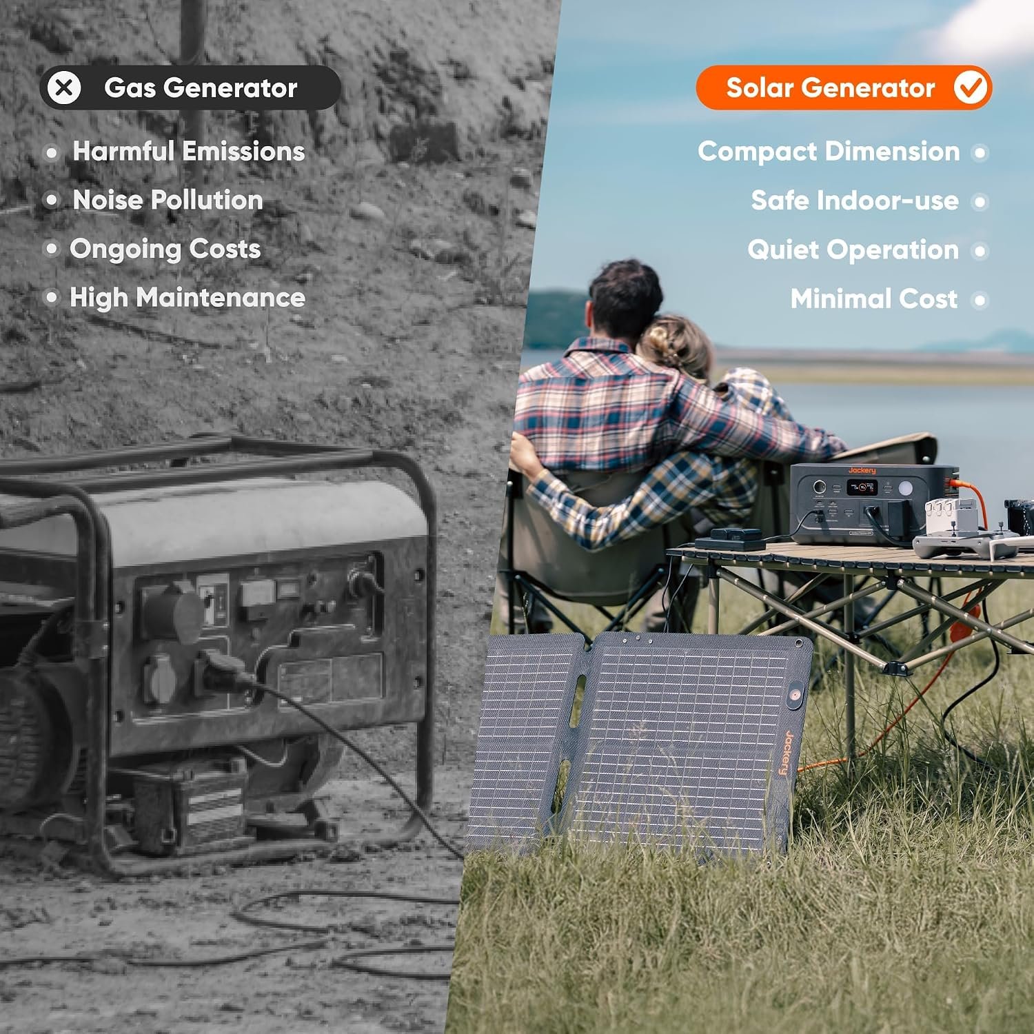 Jackery Explorer 500 v2 and 100W Solar Panel,512Wh,500W AC | LiFePO4 Battery, 1000W Surge, 14 lbs Lightweight, AC Cable Included, Solar Generator - Image 7