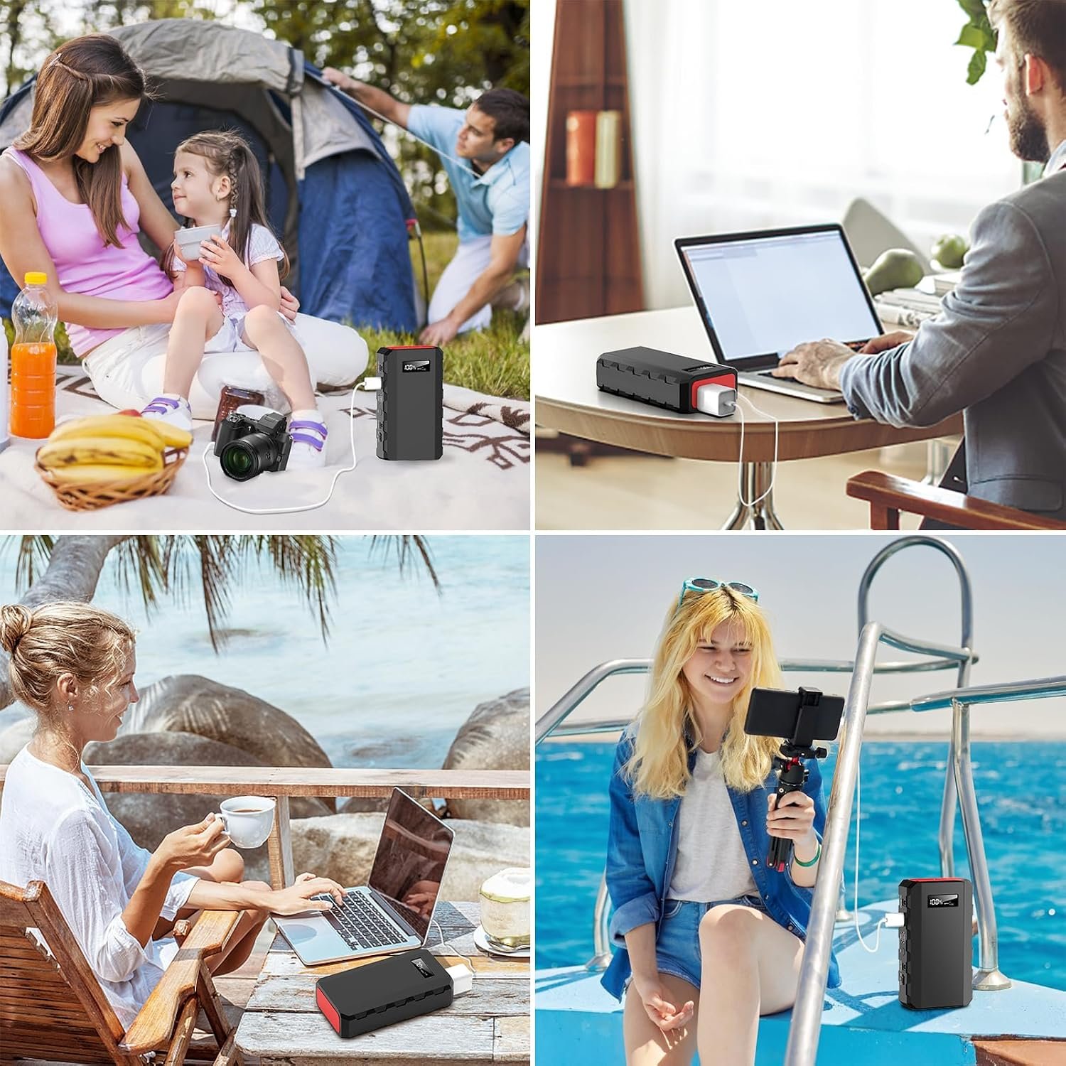 Portable Power Station with AC Outlet 120V, 24000mAh Laptop Charger Bank | Powkey 86Wh Solar Generator (Excludes Solar Panel) Lithium Battery Power 65W AC for Camping Emergency Backup - Image 6