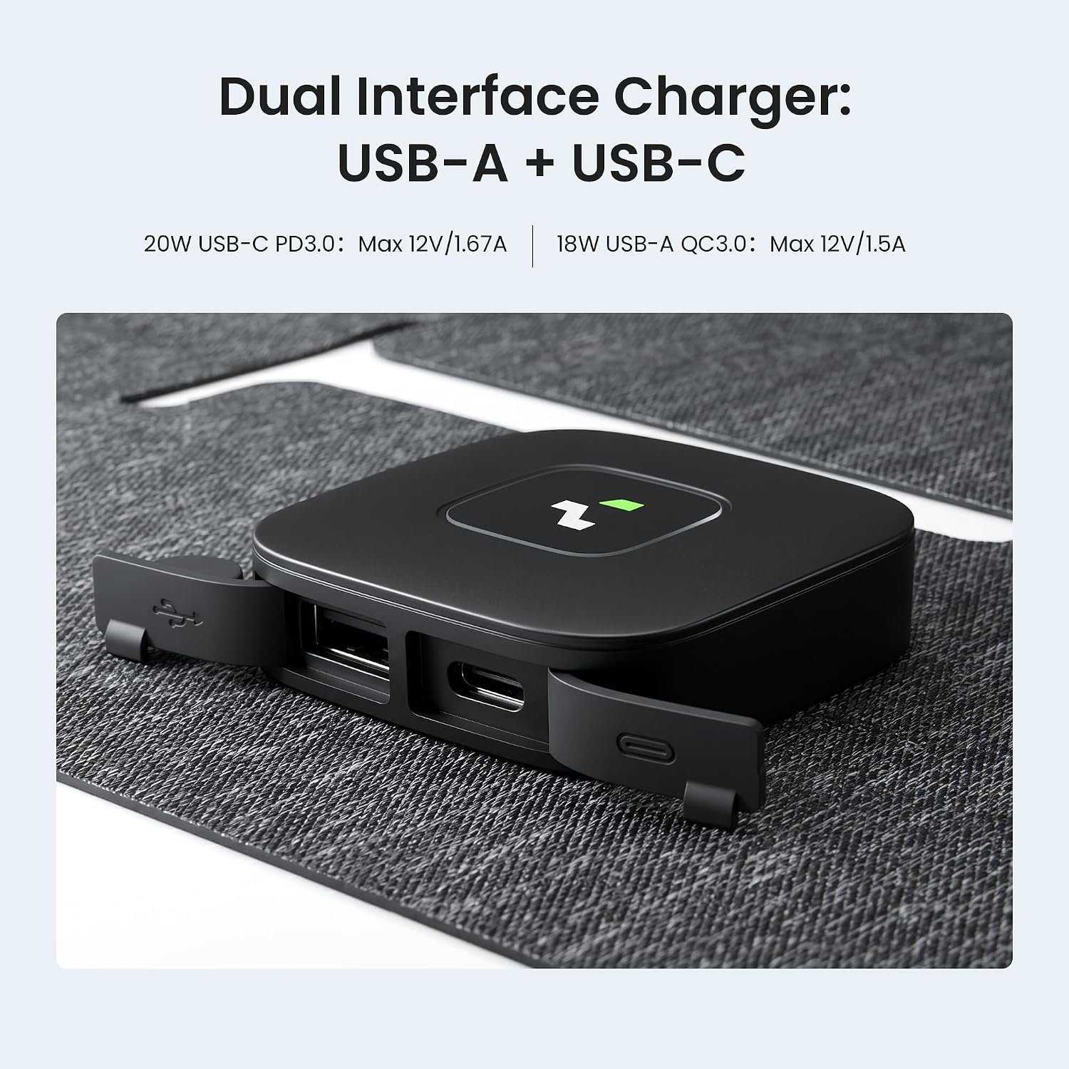 35W Portable Solar Panel Charger, 25.4% Efficiency, USB-C and USB-A | USB-C PD and USB-A QC ports charge phones and power banks; 1.5 lb foldable IP68-rated design fits backpacking and hiking - Image 7