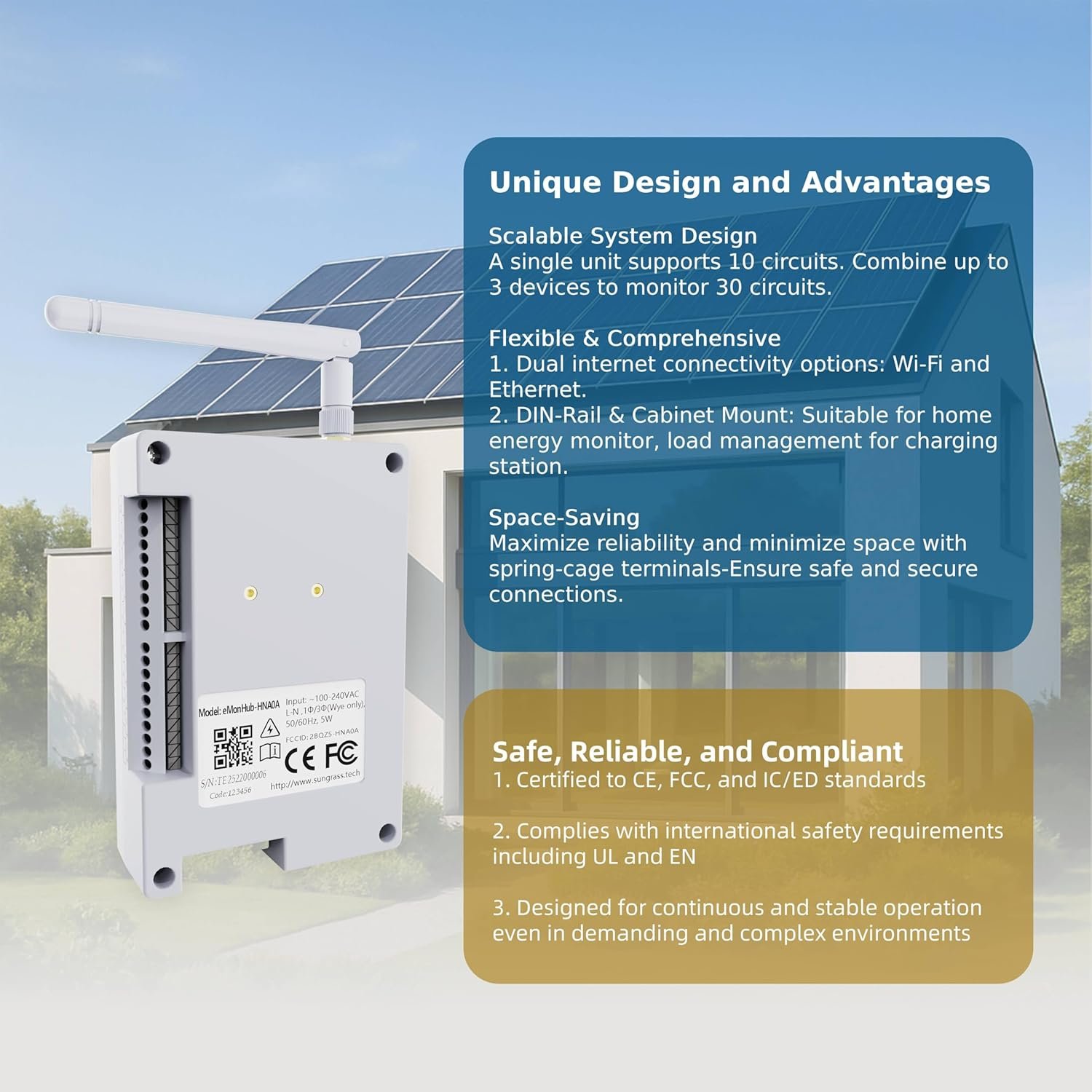 Home Energy Monitor-Real Time Electricity Usage Monitor,AI-Powered Energy Monitor,Power Usage Meter, Energy Monitor for Home Assistant,Power Monitor,Circuit Monitor,Electric Use Monitor - Image 5