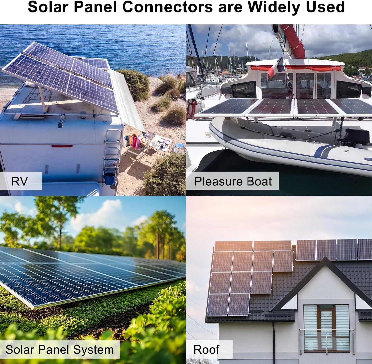 MC4 Solar Panel Connectors - 30Pairs/60PCS Male & Female Solar Panel Cable Connectors Kit with 2 Spanner Wrenches IP67 Waterproof 1000V 30A - Image 2