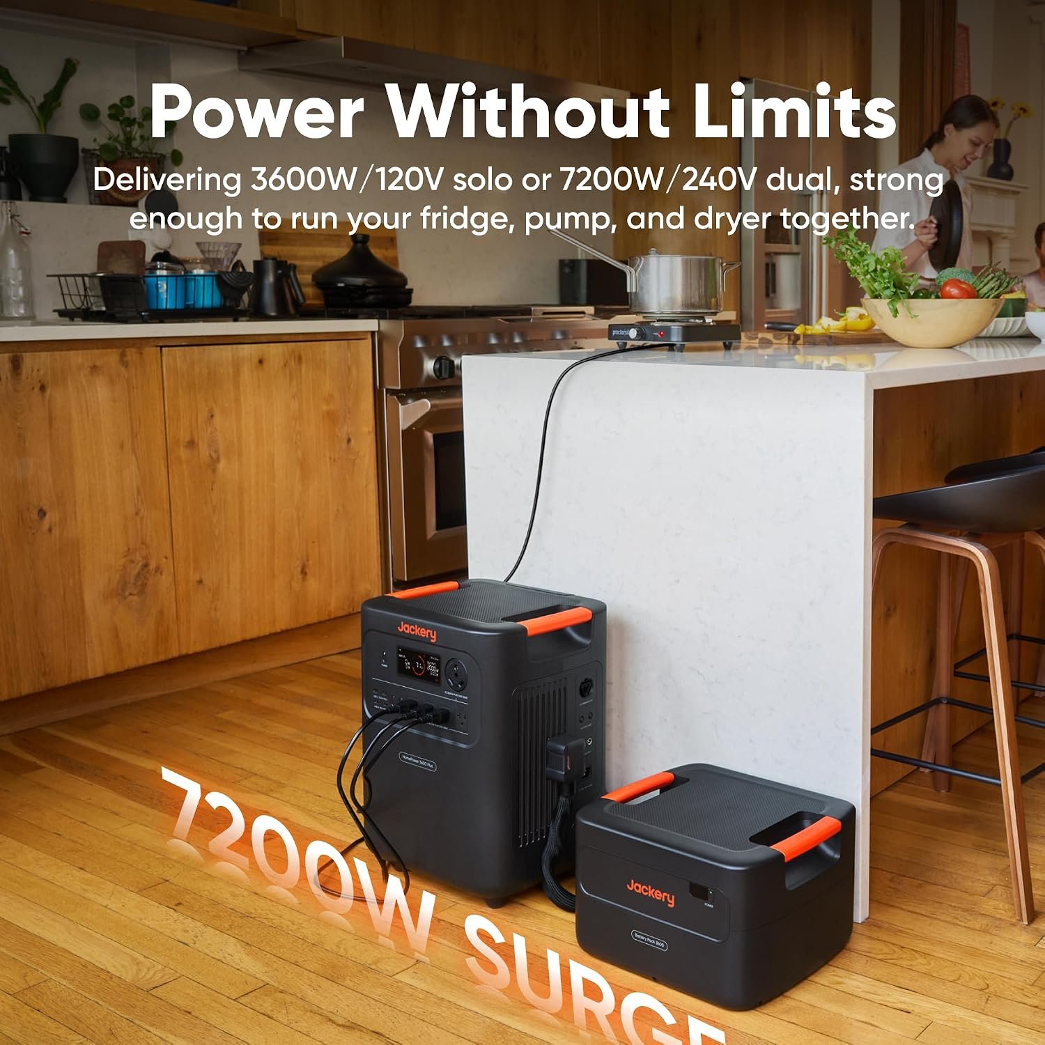 Jackery HomePower 3600 Plus Portable Power Station, 3600W AC Output, 3584Wh LFP Solar Generator, Expandable up to 21kWh, Essential Home Backup for Home Use, Emergencies, RV (Solar Panel Optional) - Image 9