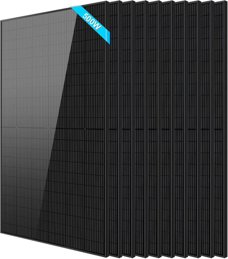 SUNGOLDPOWER 10PCS 500W Solar Panels Monocrystalline UL 61730, Grade A Solar Cell, Waterproof IP68, High Efficiency Solar Panel On/Off Grid Supplies for RV, Tiny house, Marine, Household (Total 5000W)