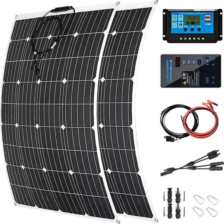 1000 Watt Solar Panel Kit, with Inverter & Charge Controller(40A) 2pcs 500 Watt Flexible Monocrystalline Solar Panel kit Photovoltaic Module for 12-48V Battery Charging Car Battery Camper RV