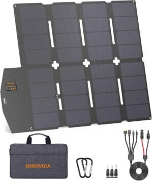 SOKIOVOLA 100W Portable Solar Panel...