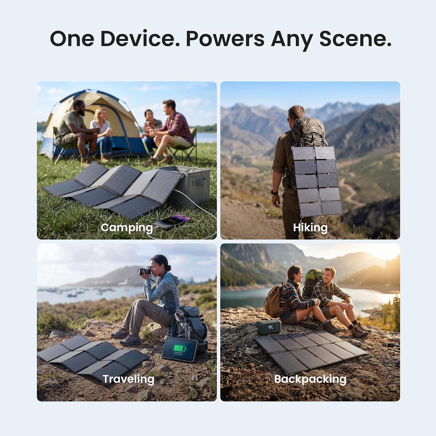 35W Portable Solar Panel Charger, 25.4% Efficiency, USB-C and USB-A | USB-C PD and USB-A QC ports charge phones and power banks; 1.5 lb foldable IP68-rated design fits backpacking and hiking - Image 4