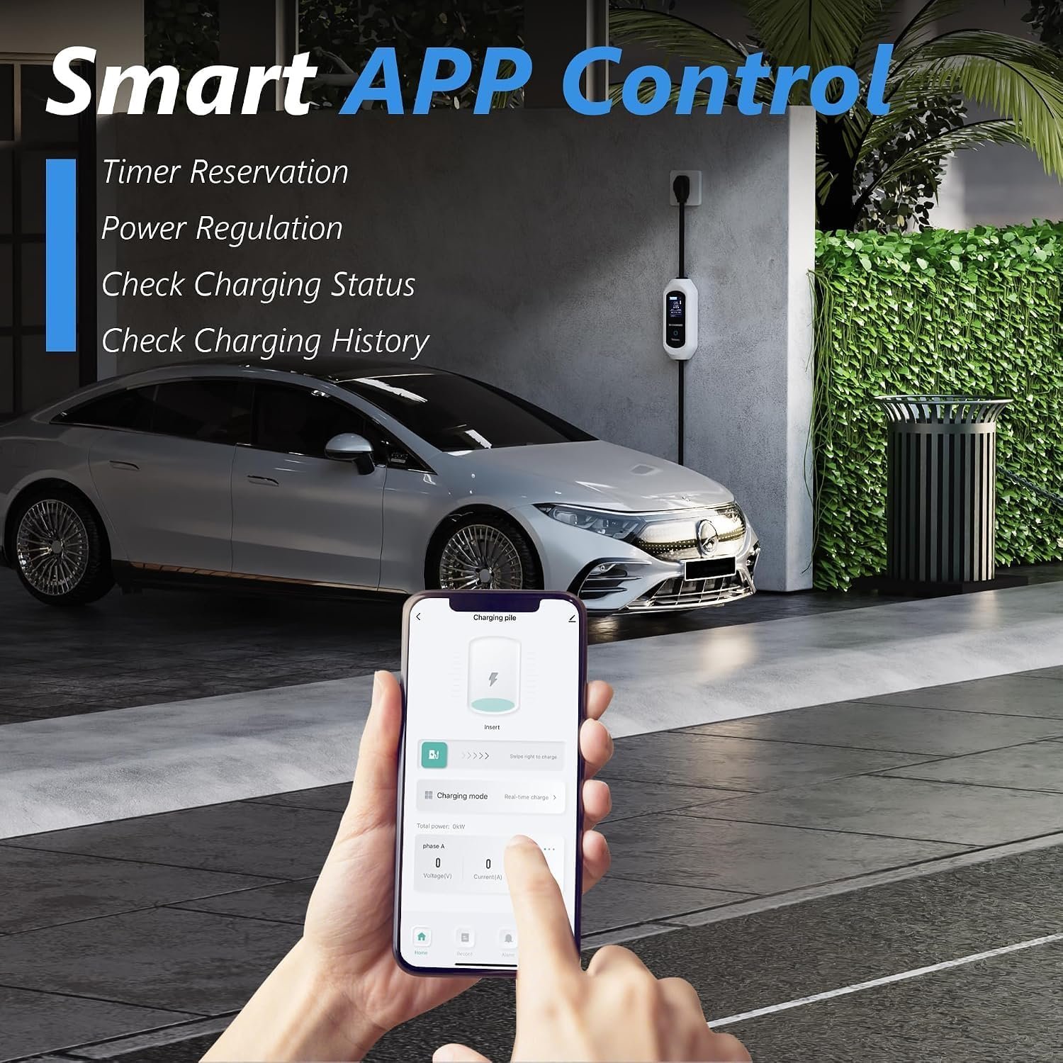 Level 2 EV Charger for Tesla, 40 Amp, 240V Portable Electric Car Charger | 27ft UL Listed Cable, NEMA 14-50 Plug, Adjustable Current & Delay Timer, App Control, Compatible with All Tesla Model 3/Y/S/X - Image 6
