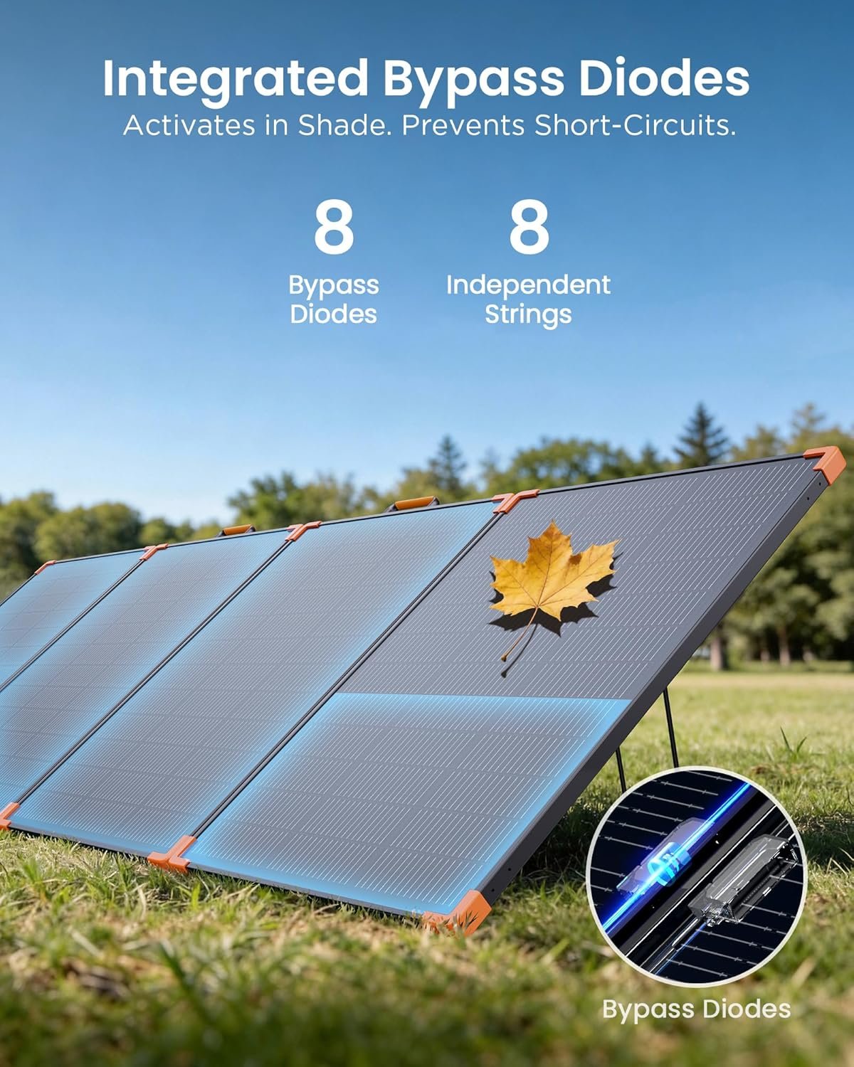 ZOUPW 350W Portable Solar Panel N-Type 16BB for Power Station | 25% High Efficiency Foldable Solar Panel for Jackery/EcoFlow Delta/Anker/Bluetti,IP68 Waterproof for Camping RV Power Backup - Image 6