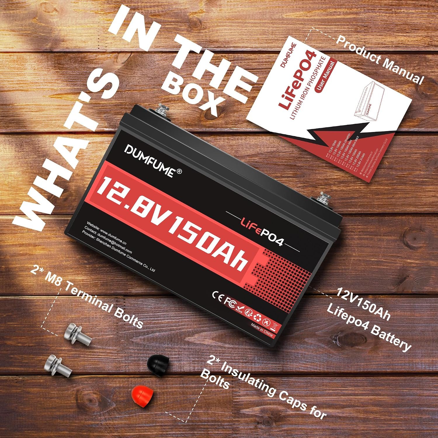 12V 150Ah LiFePO4 Lithium Battery 15000+ Deep Cycle | Built in 100A BMS,IP65 Waterproof 1920Wh for Solar System, RV Camper, Home Backup Power,Marine,Off-Grid Applications - Image 7