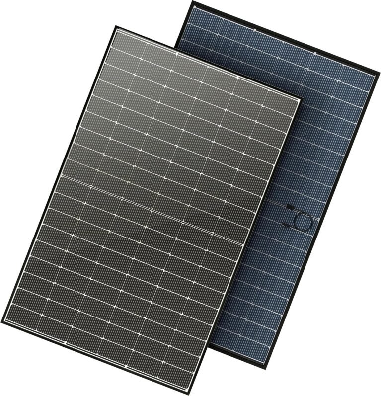 JJN Bifacial 425 Watt Solar Panel, N-Type UL 61730 16BB Solar Panels, 25% High Efficiency Monocrystalline Solar Module for 12V/24V/48V PV System for Homes Rooftop Farm RV and Off-Grid Applications