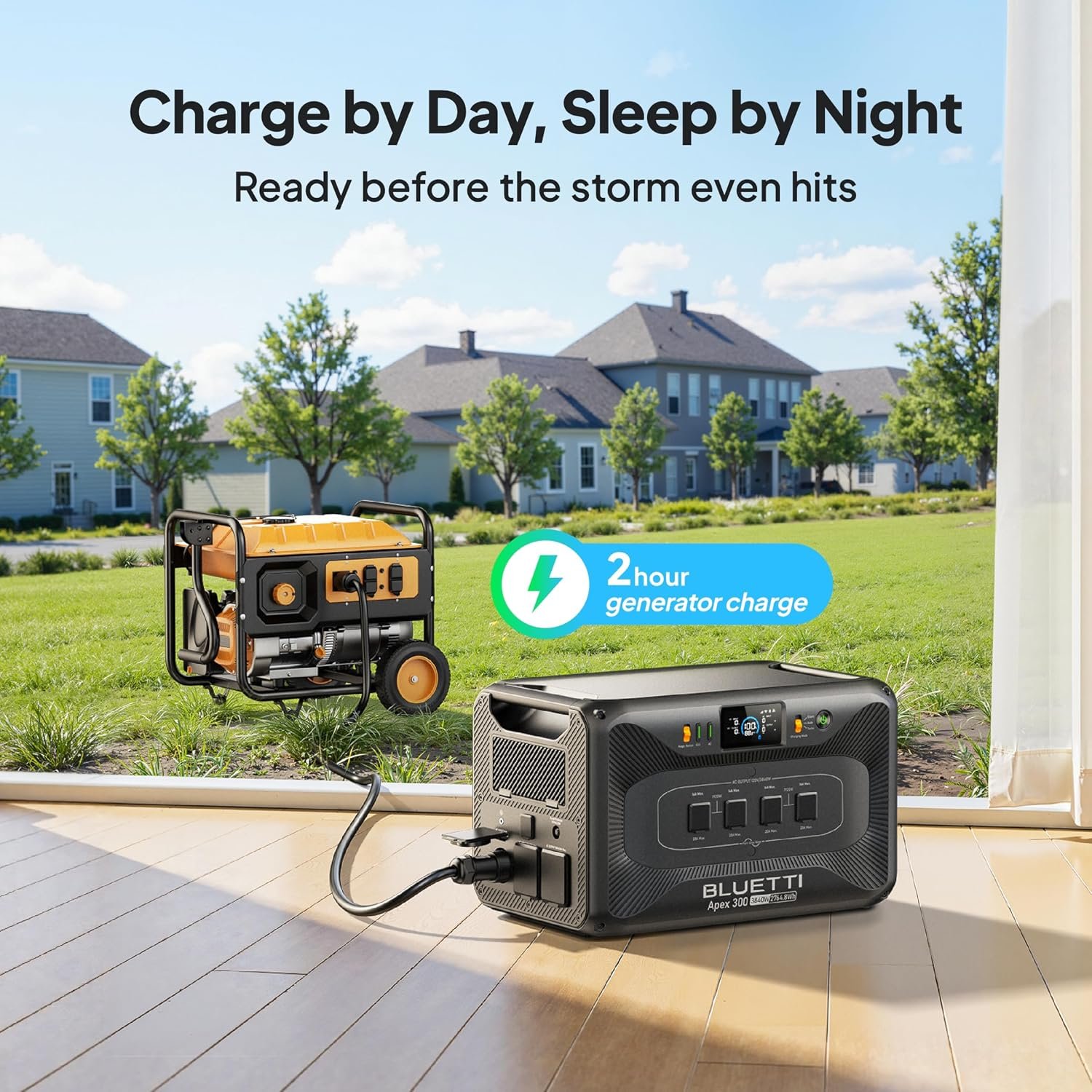BLUETTI Apex 300 Portable Power Station 2764.8Wh 3840W LFP Solar Generator | Battery Backup with 6 3840W AC Ports (7680W Surge), Simultaneous 120V/240V Output & Black Start, for Home, RV and Emergencies - Image 4