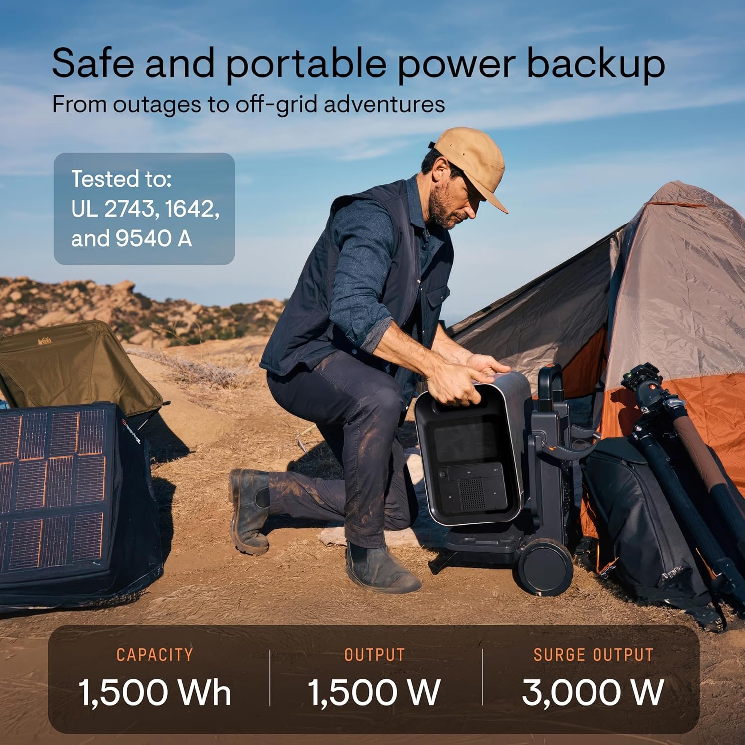 Enphase IQ PowerPack 1500 Wh Portable Power Station | UL 9540A Certified Solar Generator | Home Backup Power Outage | LFP Battery | IQ8 Microinverters | Enphase App | 11 Ports 1500 W - Image 3