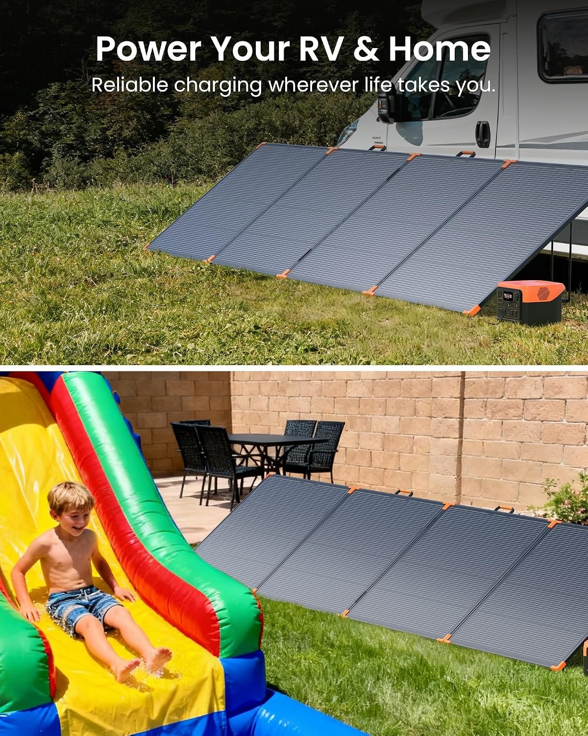 ZOUPW 480W Bifacial Portable Solar Panel N-Type 16BB for Power Station | 25% Efficiency Foldable Solar Charger for EcoFlow Delta/Bluetti/Anker C1000,IP68 Waterproof for Offgrid RV Home Power Backup - Image 8