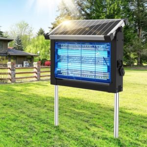 Solar Bug Zapper Outdoor, 4500V Cor...