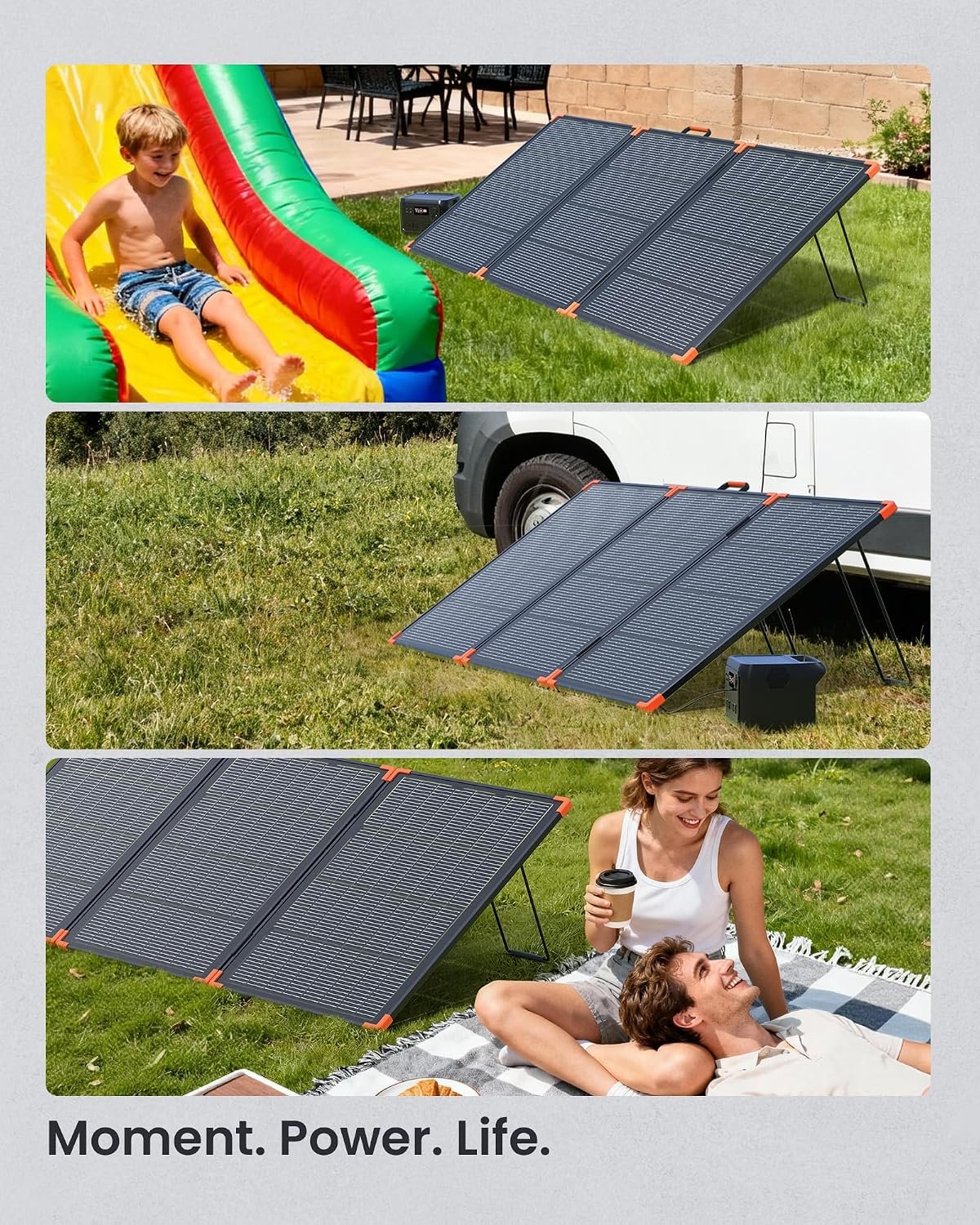 ZOUPW 230W Bifacial Portable Solar Panel N-Type 16BB for Power Station | 25% Efficiency Foldable Solar Charger for Jackery/EcoFlow Delta/Bluetti/Anker, IP68 Waterproof for RV Camping Off-Grid Power - Image 8