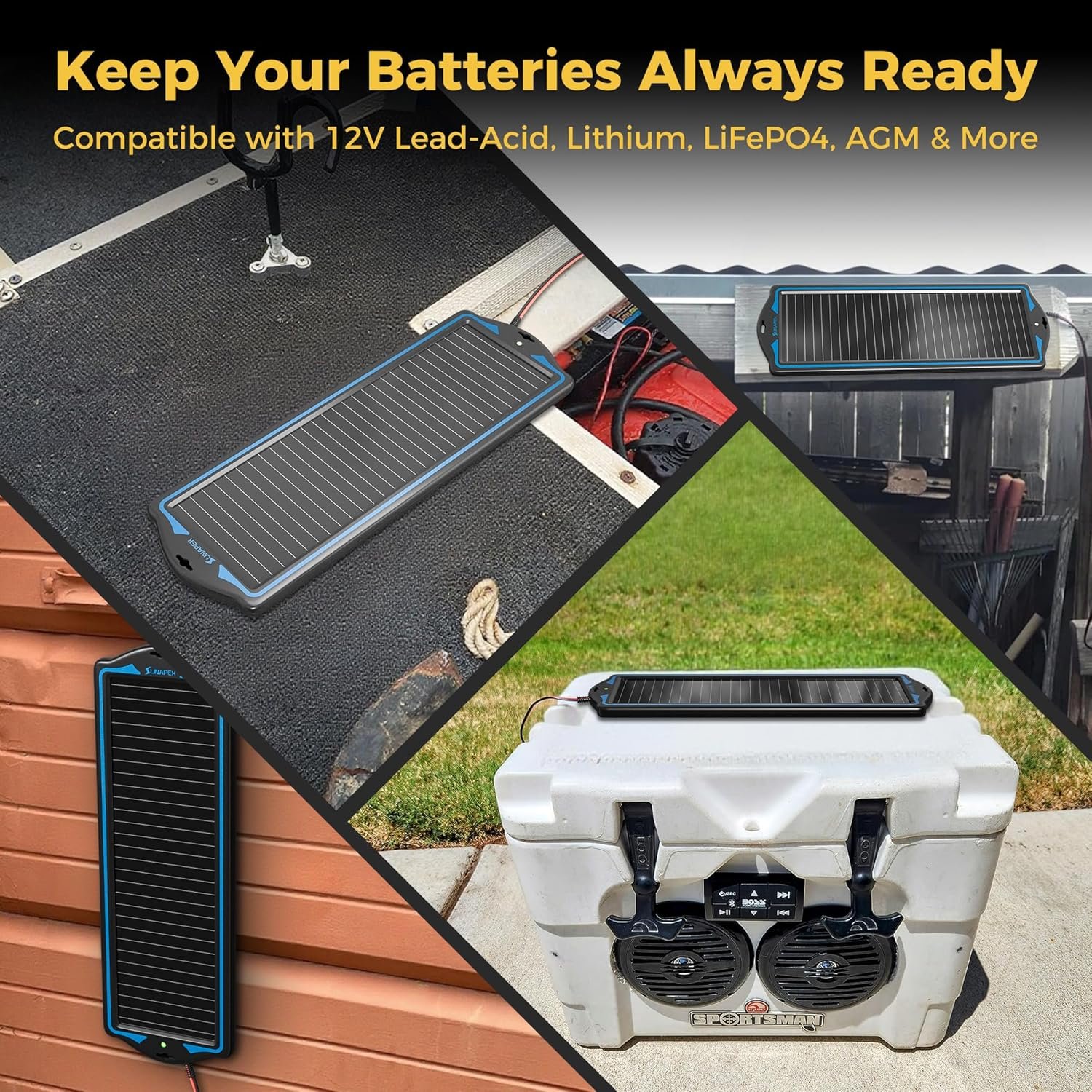 12V Solar Battery Charger Trickle Maintainer Kit for Car | Prevents Overcharging with Smart Controller | Waterproof Portable Solar Panel Kit | Fits 12V Batteries for Boats, RVs & More - Image 8