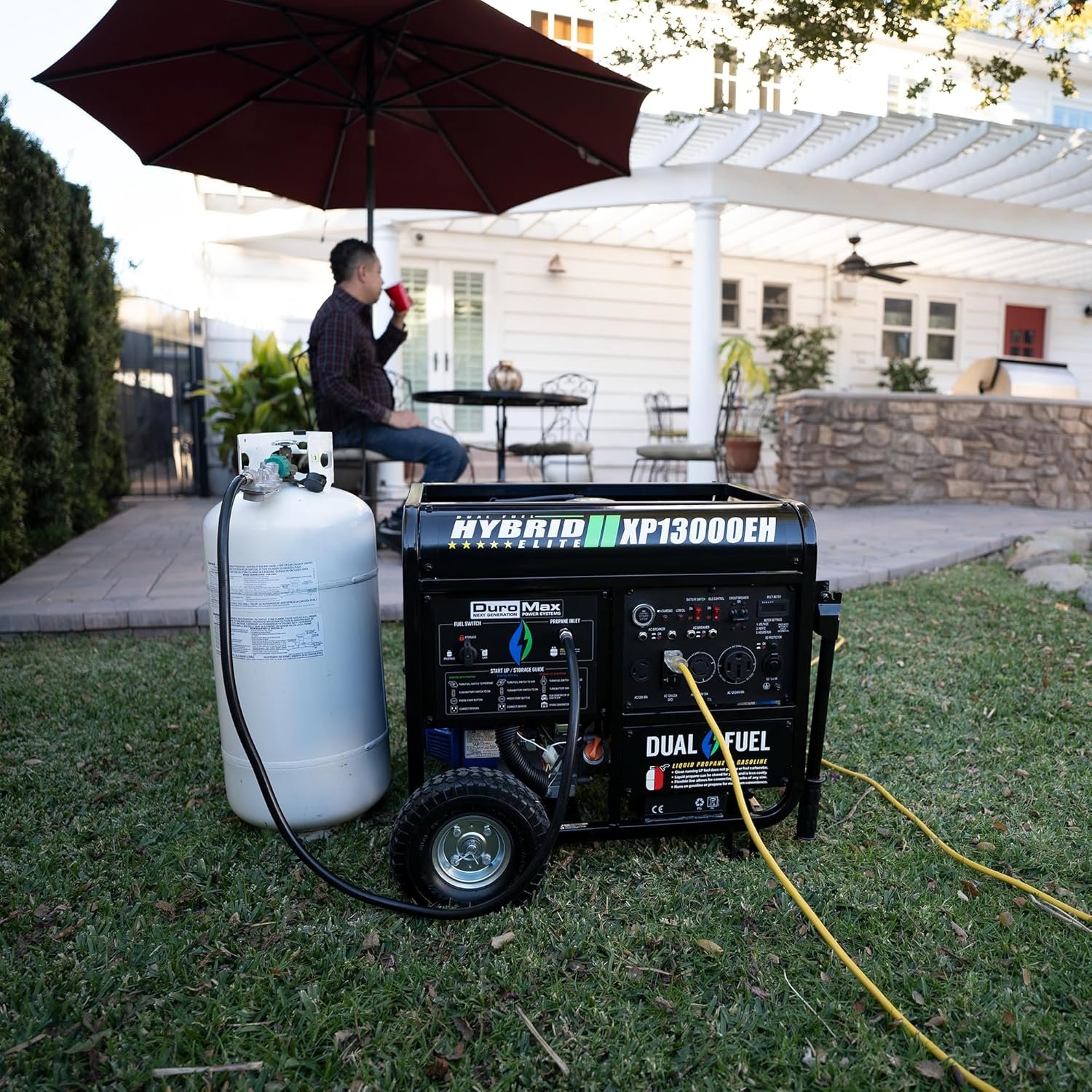 DuroMax XP13000EH 13,000-Watt Dual Fuel Portable Generator - Gas & Propane, Electric Start, Whole Home Backup Power, Transfer Switch Ready, RV & Emergency Ready - Image 5