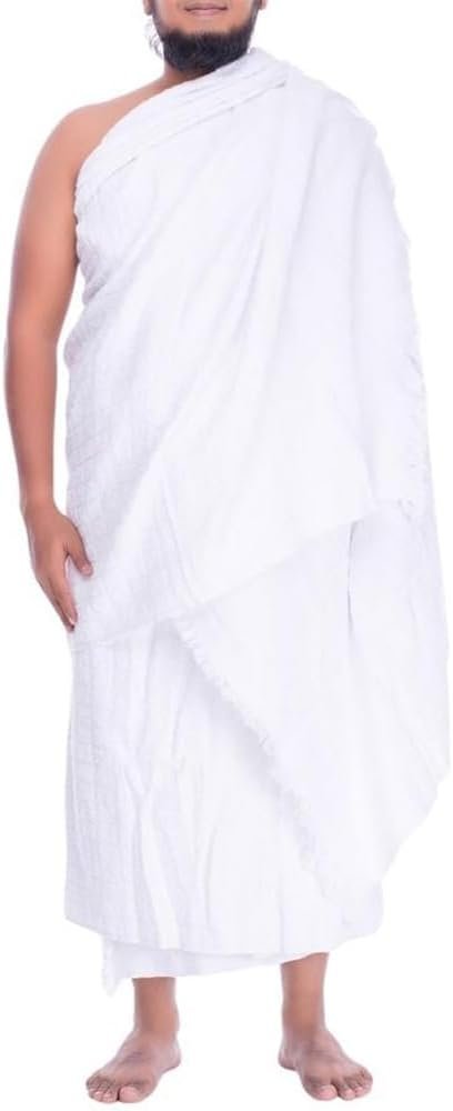 Islamic Men's Ihram Cotton Ahram for Umrah Haji Ehram Towel Pilgrimage Towel Islamic Arabic Middle East Arab Ihram Clothes - Image 2