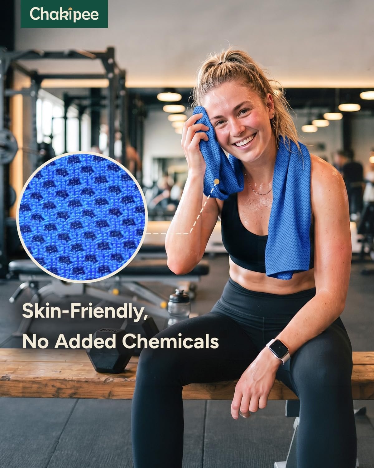Cooling Hoodie Towel for Neck and Face,Sun Protection & Instant Cooling,Cool Towels for Hot Weather,Soft Breathable Towel for Sports, Gym, Workout, Camping & Cycling, Blue, 1 Pack - Image 7