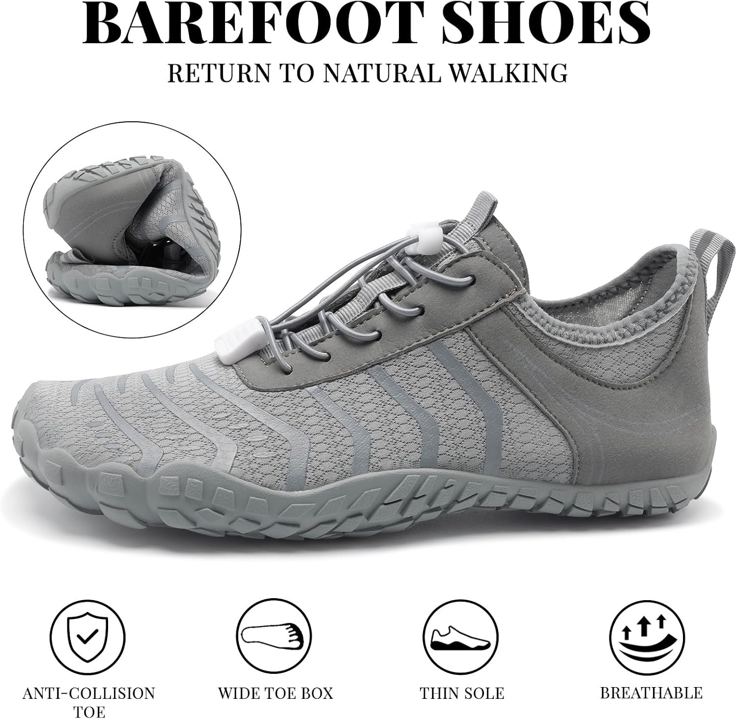 2026 New Barefoot Shoes Women Men Footwear,Wide Toe Box Beach Water Shoe - Image 4