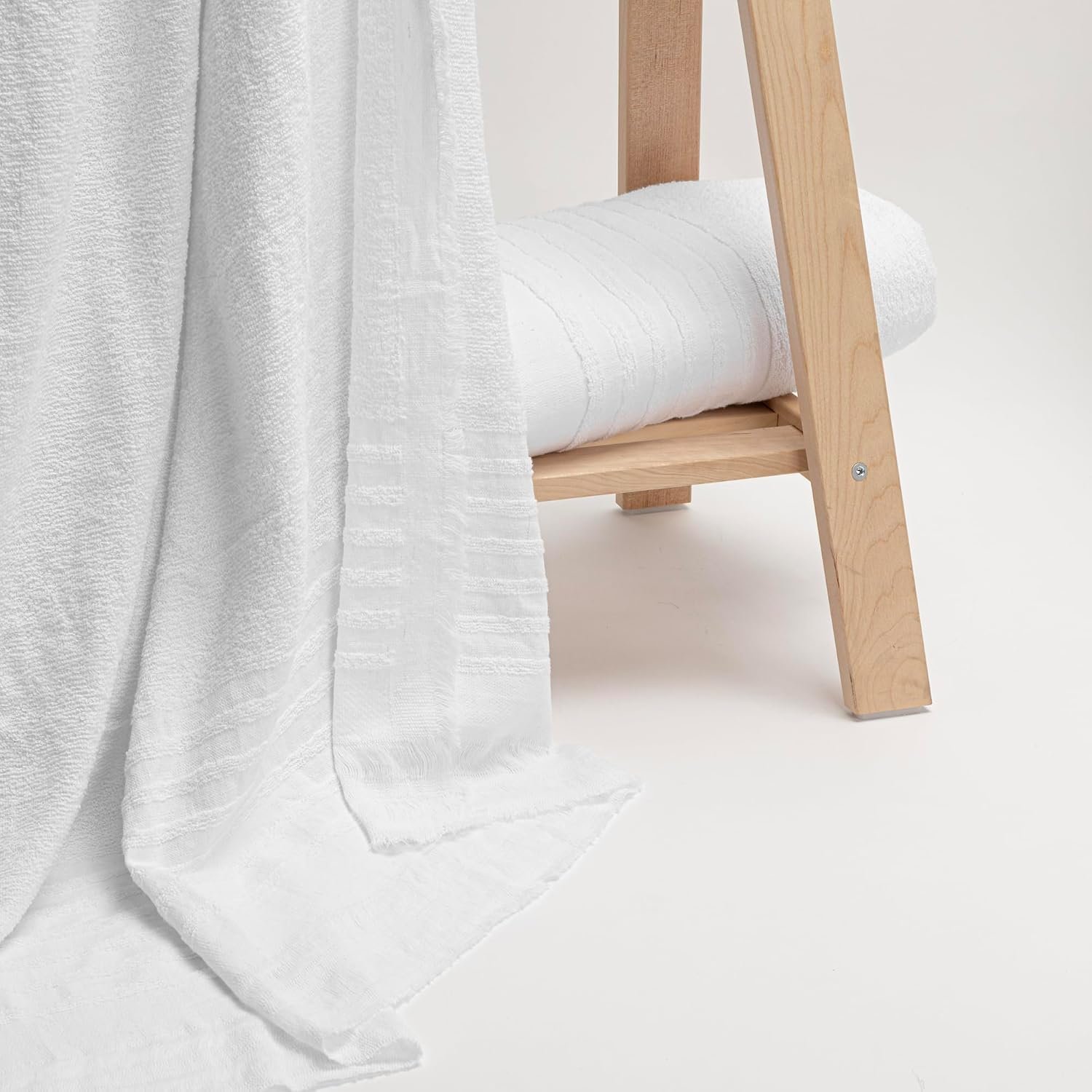 Modefa Islamic Men's Ihram for Umrah Men - Hajj Umrah Essentials - Ehram Ahram for Hajj 2 Piece Set - Seamless Viscose Made from Bamboo + Cotton Ihram Towel Set 110 x 220cm (Combo: 5 Piece) - Image 3