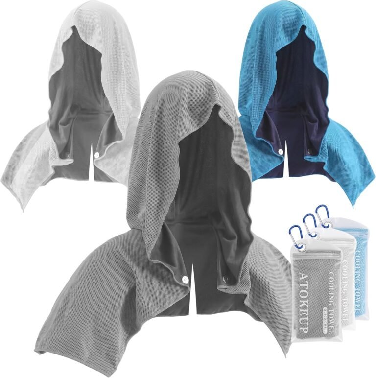 3 Pack Cooling Hoodie Towels for Neck and Face, Ice Towels for Hot Weather