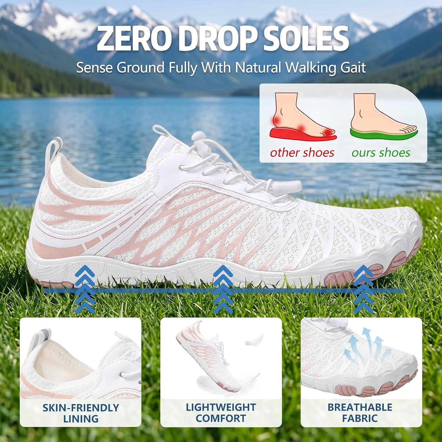 ELETON Barefoot Shoes Women Men Hiking Water Shoes Wide Toe Box Zero Drop - Image 6