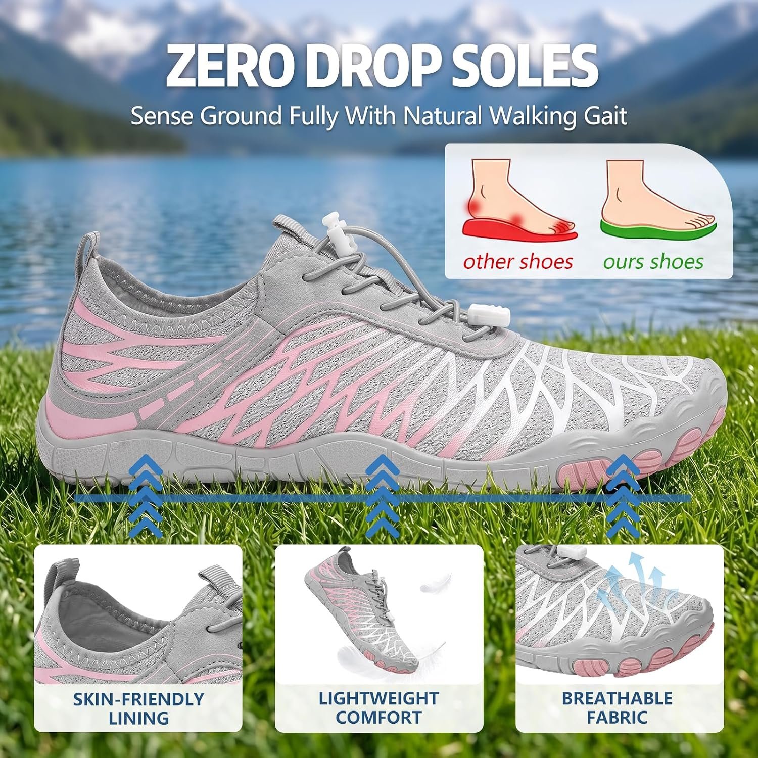 ELETON Barefoot Shoes Women Men Hiking Water Shoes Wide Toe Box Zero Drop - Image 6